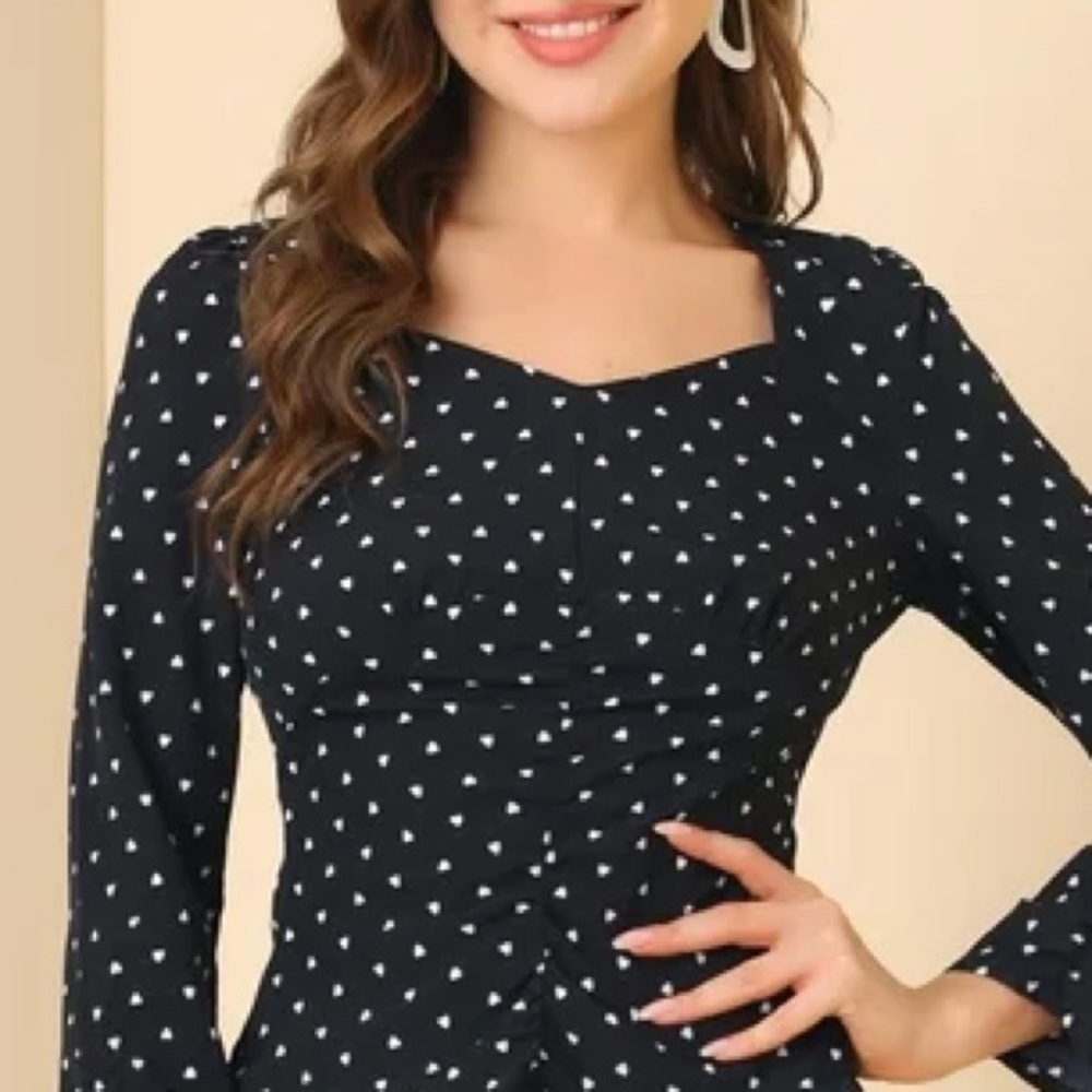Black Polka Dot Women's blouse